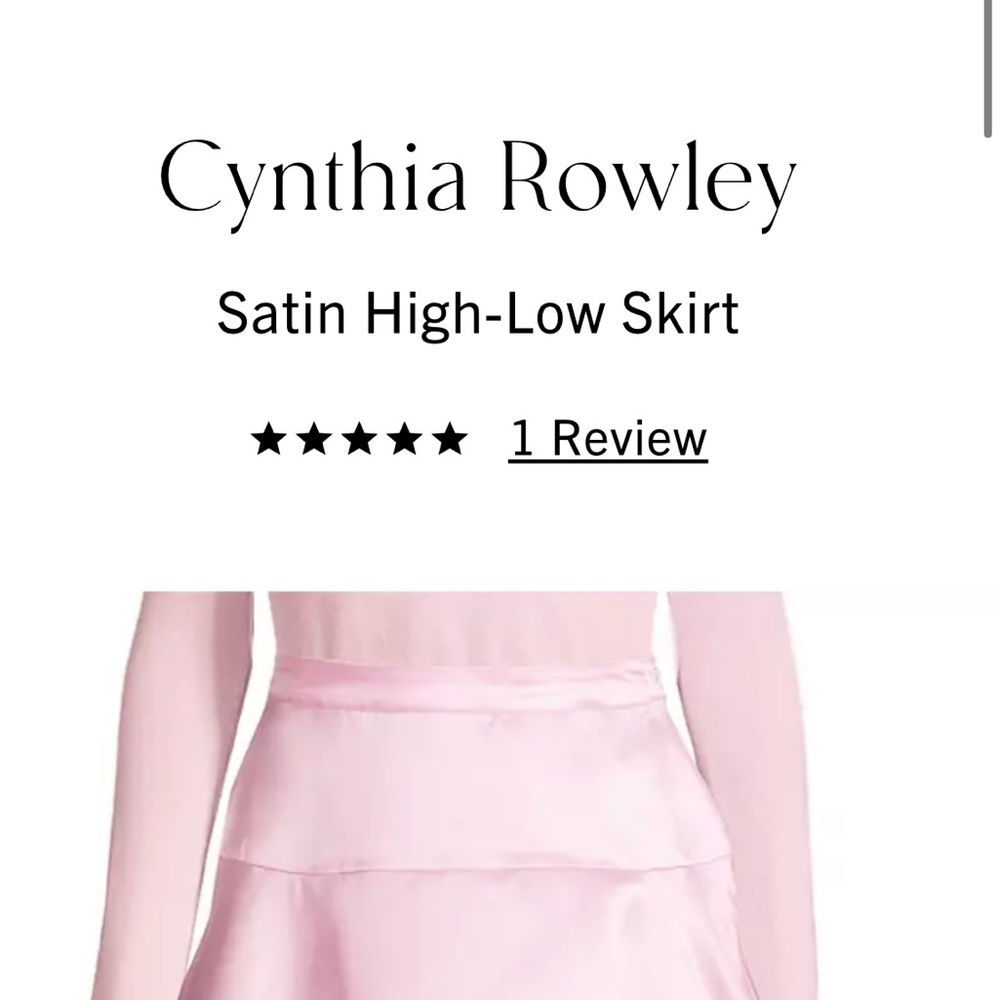 Cynthia Rowley High Low Pink Skirt